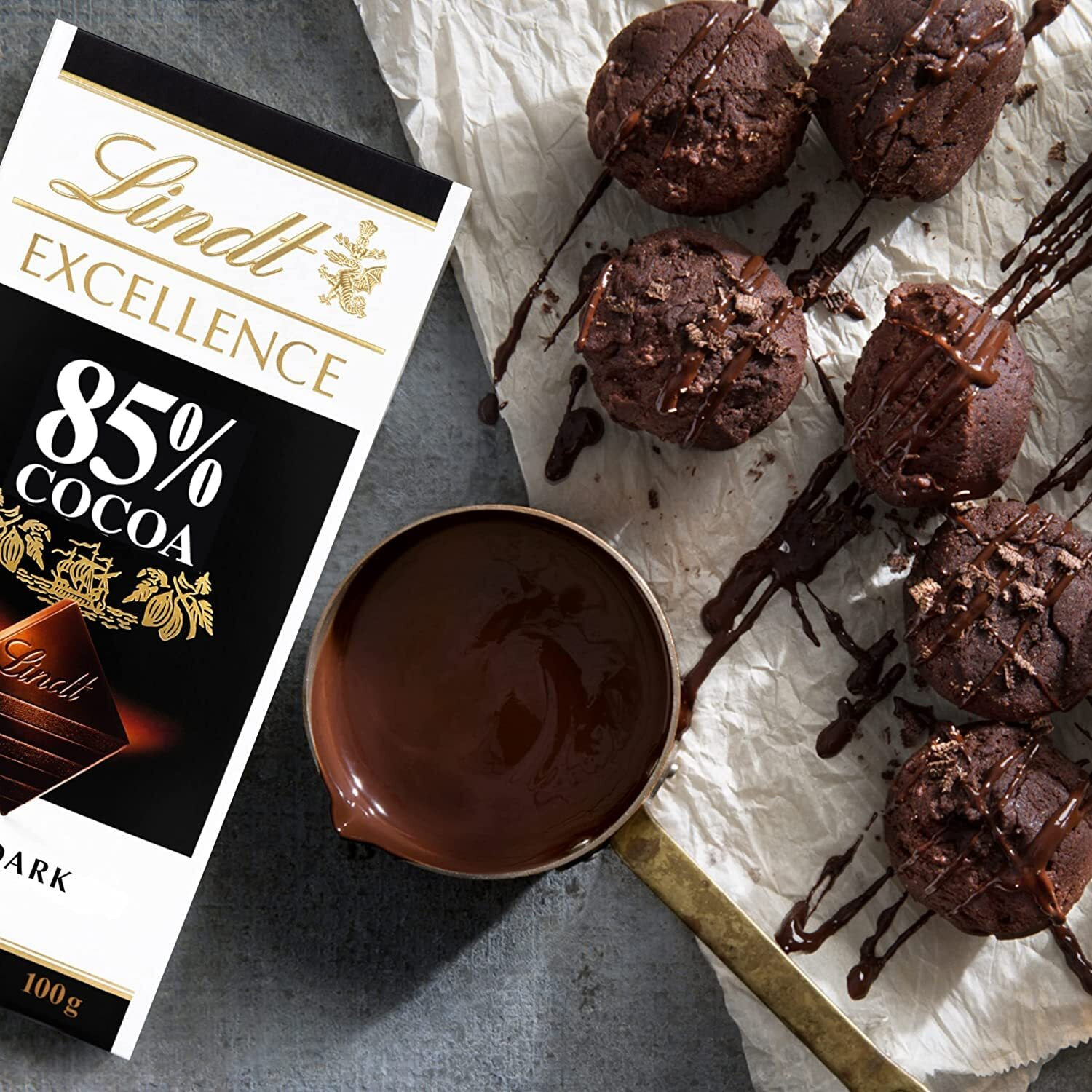 Lindt Excellence Combo Of 85% Cocoa Dark Chocolate Bar | 100 G Each (Pack Of 12) - 1200 Gm