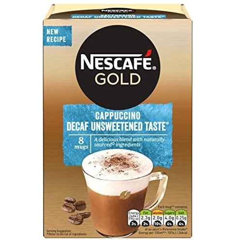 Nescafe Gold Decaf Cappuccino Unsweetened Coffee, 120 g