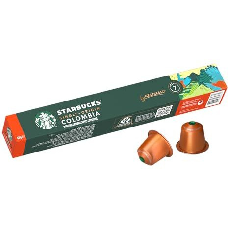 Starbucks by Nespresso Single Origin Colombia Coffee Pods 10 Capsules,57 Grams