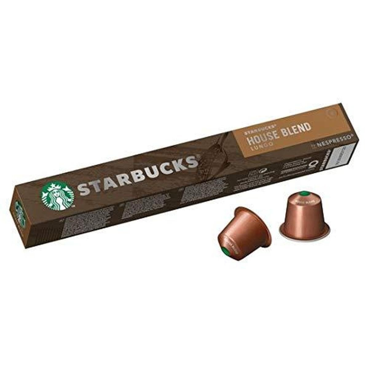 Starbucks House Blend Lungo Medium Roast Coffee Capsule by Nespresso Intensity 8, 57g