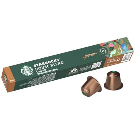 Starbucks by Nespresso House Blend Coffee Pods 10 Capsules - 0.684 Kg