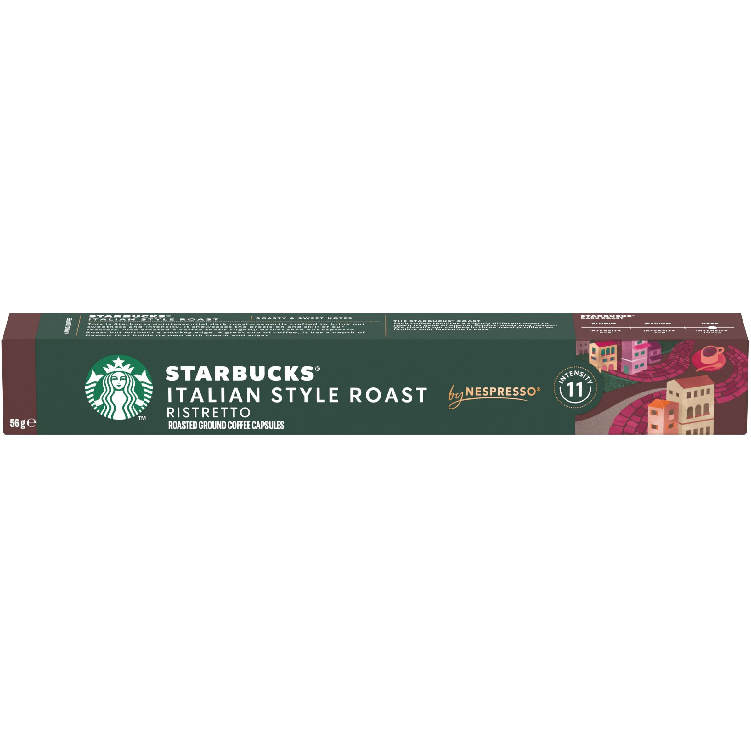 Starbucks Italian Style Roast By Nespresso Dark Roast Coffee Pods (Pack of 1, Total 10 Capsules)