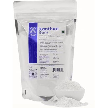 Sattvic Foods Xanthan Gum (1 kg) Gluten-Free Stabilizer, Emulsifier & Vegan Thickener | NON-GMO | Keto-Friendly | Essential in Gluten-Free Baking, Use in Gravies, Sauces, Salad Dressings