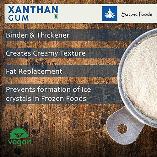 Sattvic Foods Xanthan Gum (1 kg) Gluten-Free Stabilizer, Emulsifier & Vegan Thickener | NON-GMO | Keto-Friendly | Essential in Gluten-Free Baking, Use in Gravies, Sauces, Salad Dressings