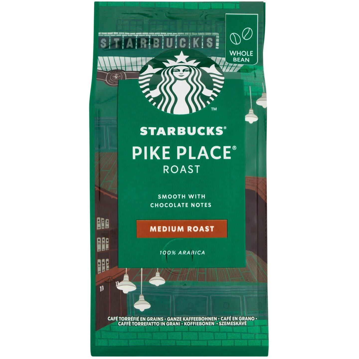 Starbucks Pike Place Medium Roast Whole Beans, 200g