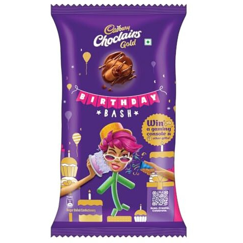 Cadbury Choclairs Gold Candy, 520 gram (100 Candies), chocolatecaramel