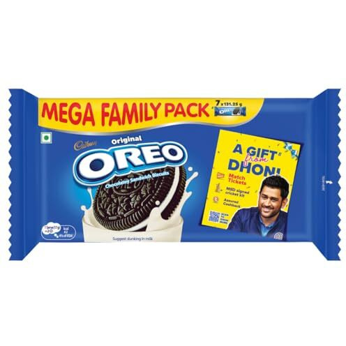 Oreo Cadbury Oreo Vanilla Flavour Crme Sandwich Biscuit, 918.75 G Mega Family Pack