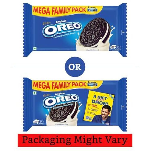 Oreo Cadbury Oreo Vanilla Flavour Crme Sandwich Biscuit, 918.75 G Mega Family Pack