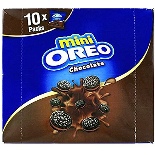 Oreo Mini Oreo Chocolate 10X Packs, 204 g, Blue & Brown, 10 Count (Pack of 1) (4029825)