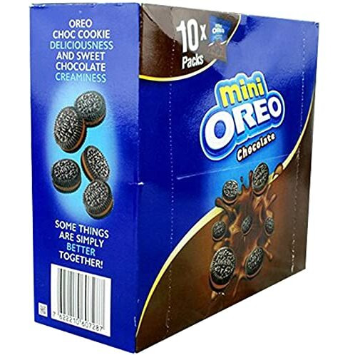 Oreo Mini Oreo Chocolate 10X Packs, 204 g, Blue & Brown, 10 Count (Pack of 1) (4029825)