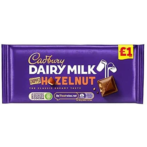 Cadbury Dairy Milk Chopped Nut, 95 g