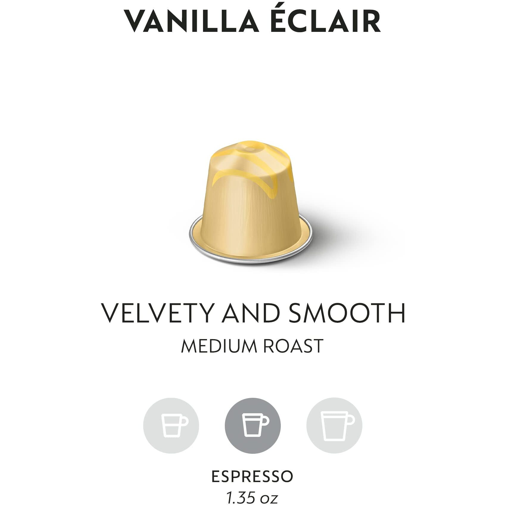 Nespresso Capsules Vanilla clair, 50 Espresso Coffee Pods, Pack of 1