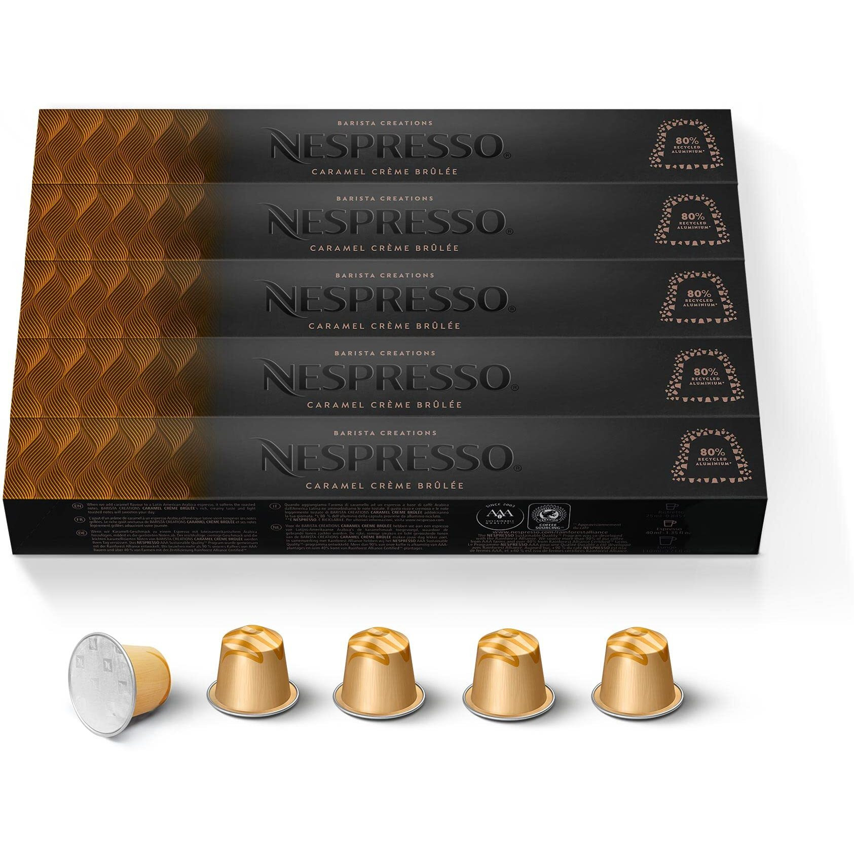 Nespresso Capsules Caramel Crme Brule, 50 Count Espresso Coffee Pods
