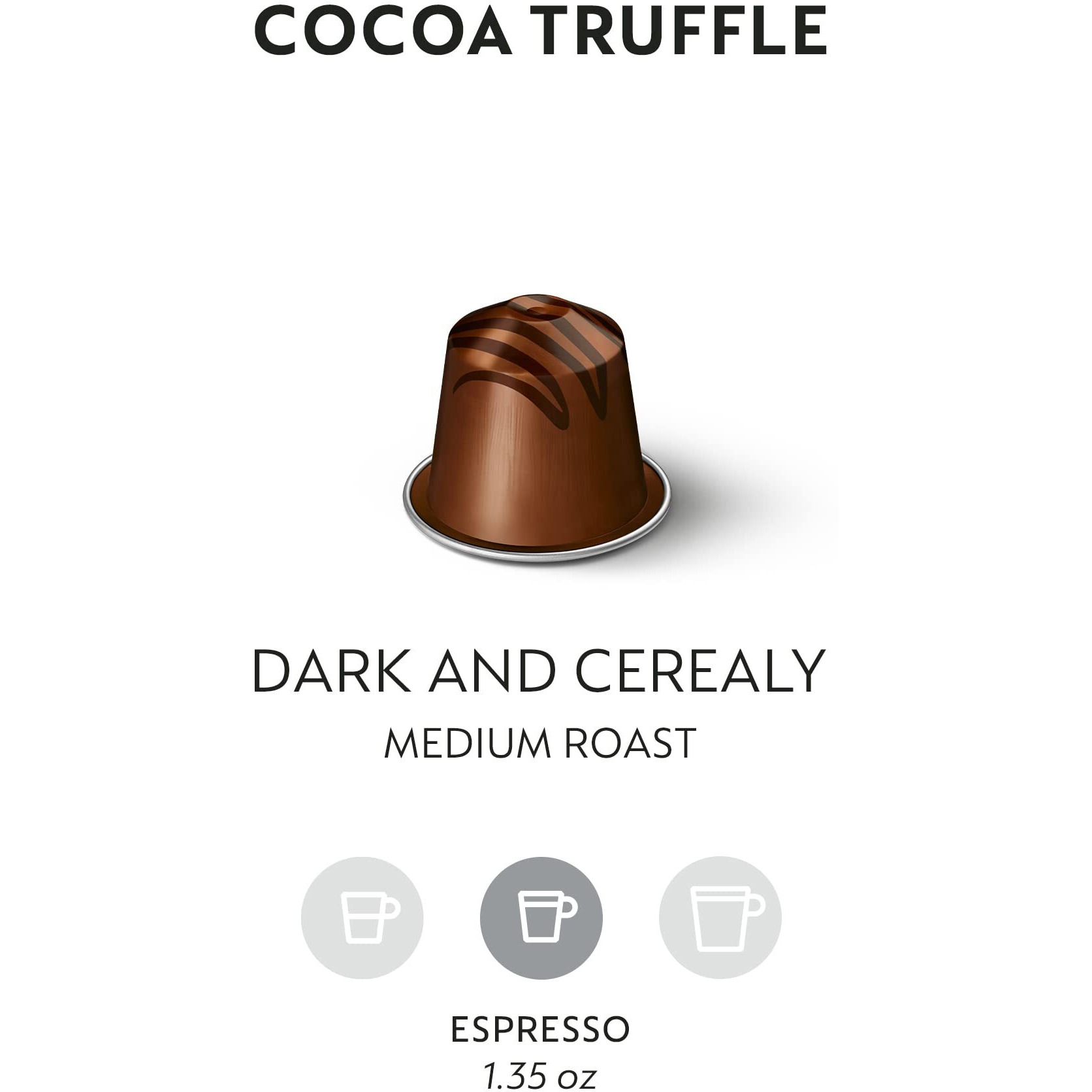 Nespresso Capsules Cocoa Truffle, 50 Count Espresso Coffee Pods, Box