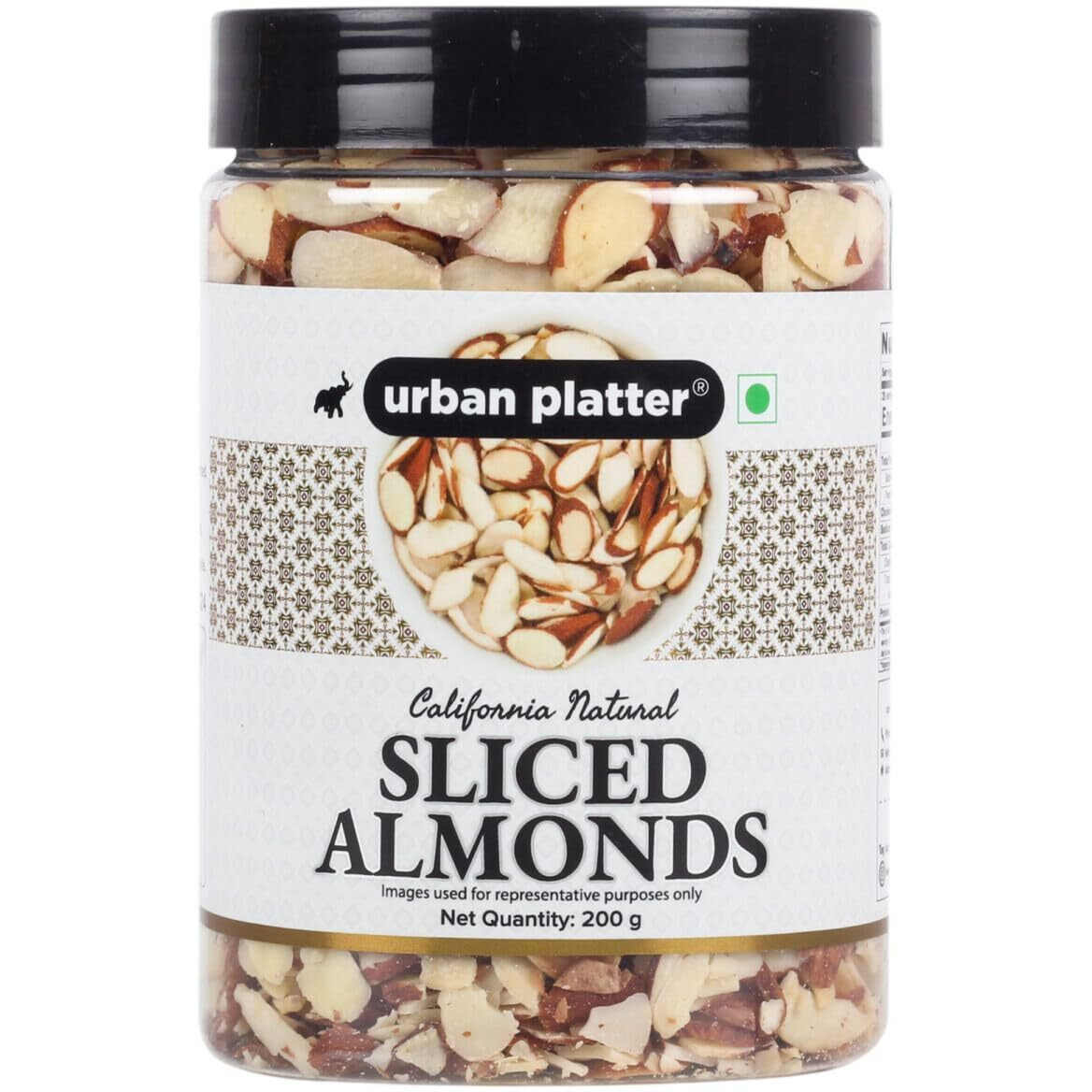 Urban Platter Sliced California Almonds, 200g (Badam Flakes, Perfect for Garnish, Baking and Salads)