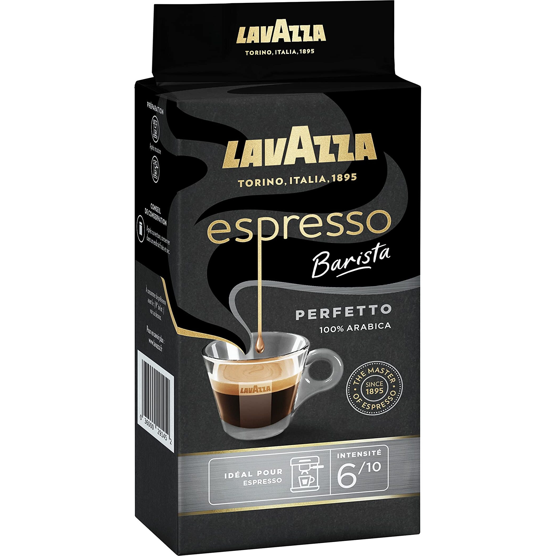 Lavazza Perfetto Espresso, 100% Arabica Ground Coffee Powder, 250g (1493)