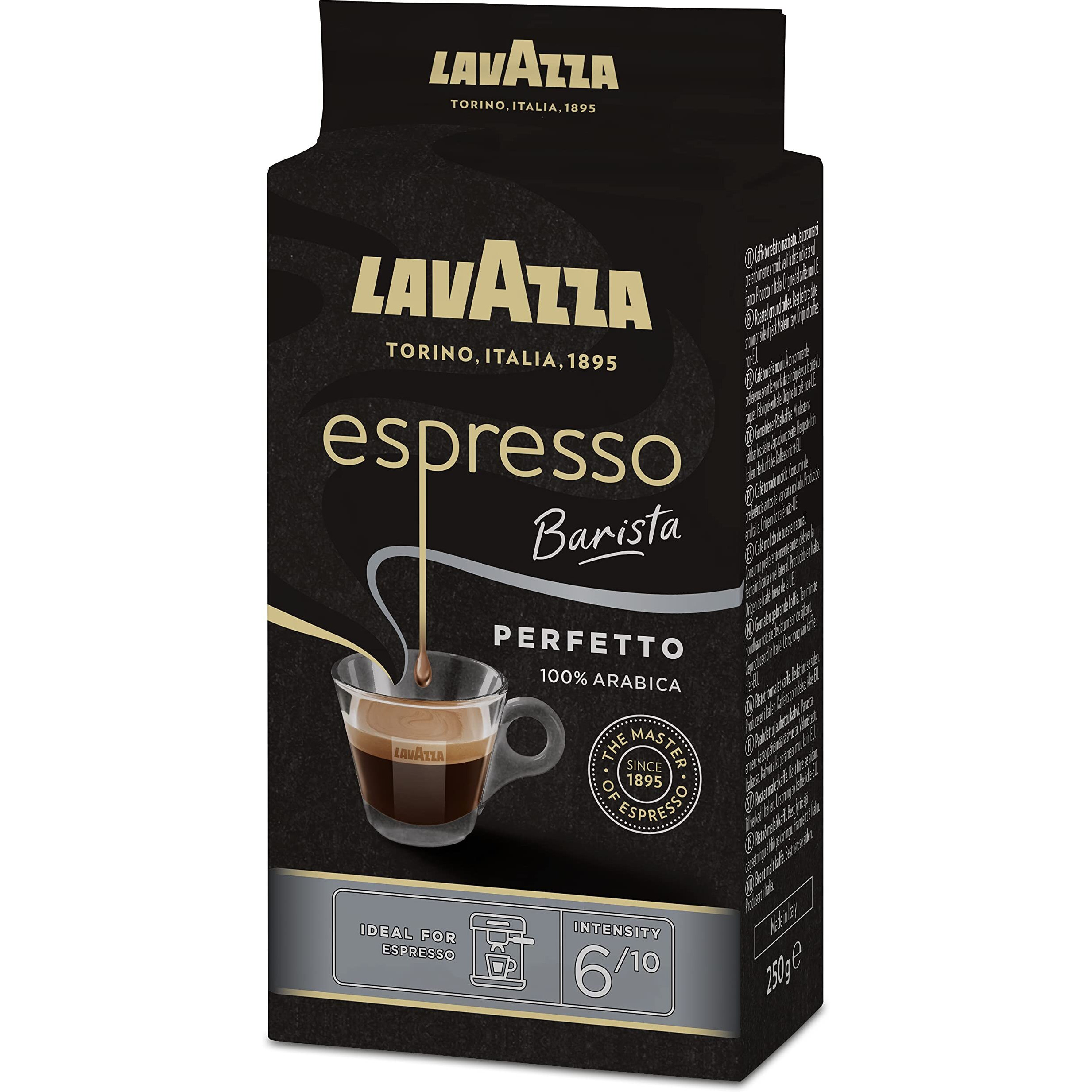 Lavazza Perfetto Espresso, 100% Arabica Ground Coffee Powder, 250g (1493)