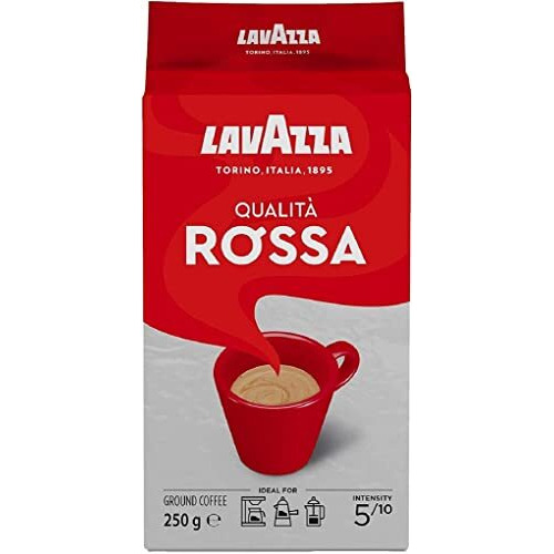 Lavazza Qualita Rossa Ground Coffee Pouch, 250 g, Bag