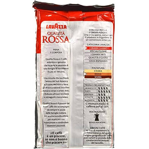 Lavazza Qualita Rossa Ground Coffee Pouch, 250 g, Bag