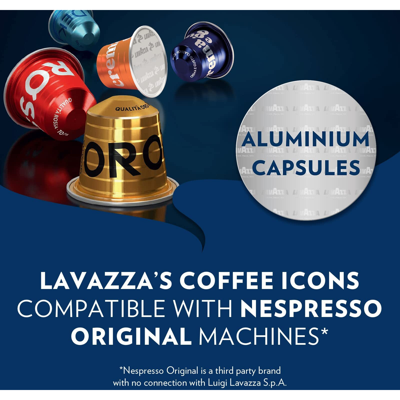 Lavazza Crema E Gusto Classico, Aluminium Nespresso Compatible Coffee Capsules | Pack Of 10 | Intensity 12 | 57 Gram