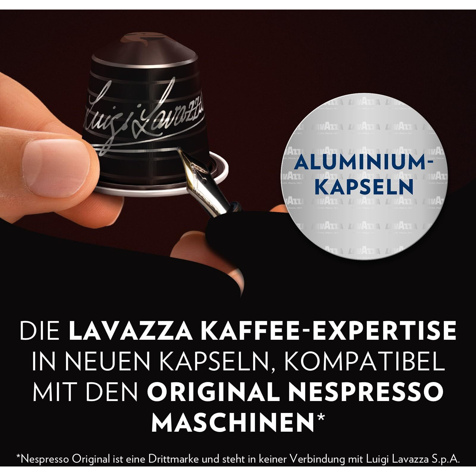 Lavazza Espresso Maestro Lungo, Aluminium Nespresso Compatible Coffee Capsules | Pack Of 10 | Intensity 5 | 56 Gram