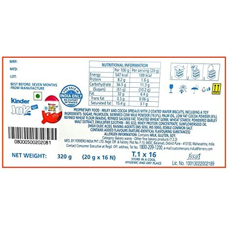 Kinder Joy Chocolates for Girls, 16 Pieces, 320 Grams