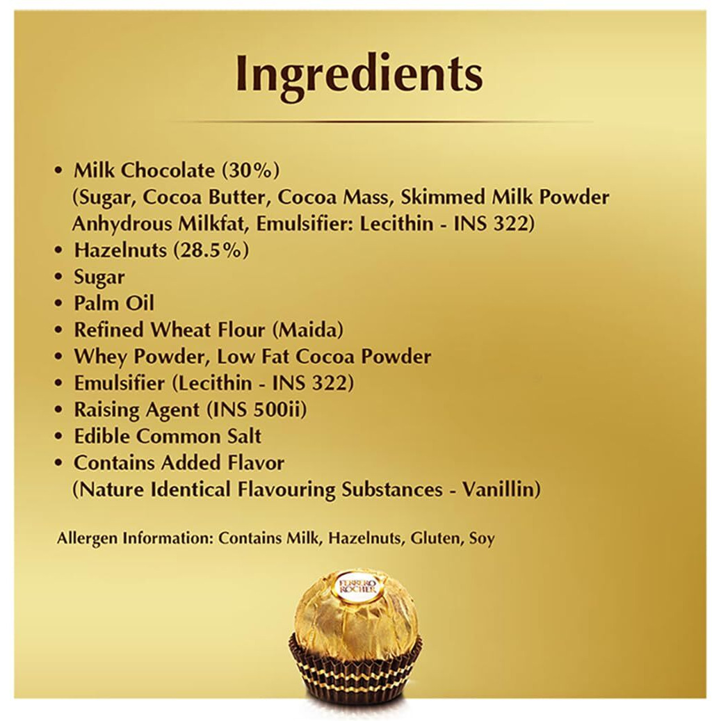Ferrero Rocher T8, Hazelnut, 100 gram
