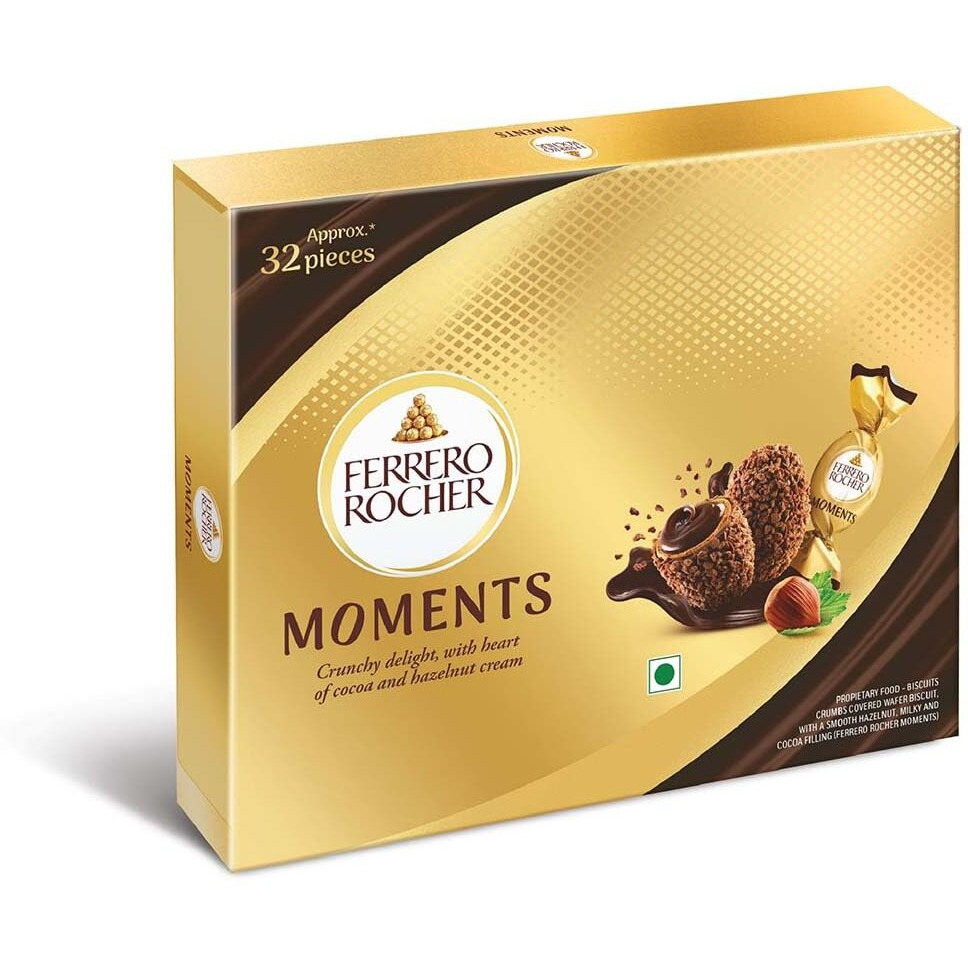 Ferrero Rocher Moments, 32 pralines Pcs 185.6gm, Hazelnut