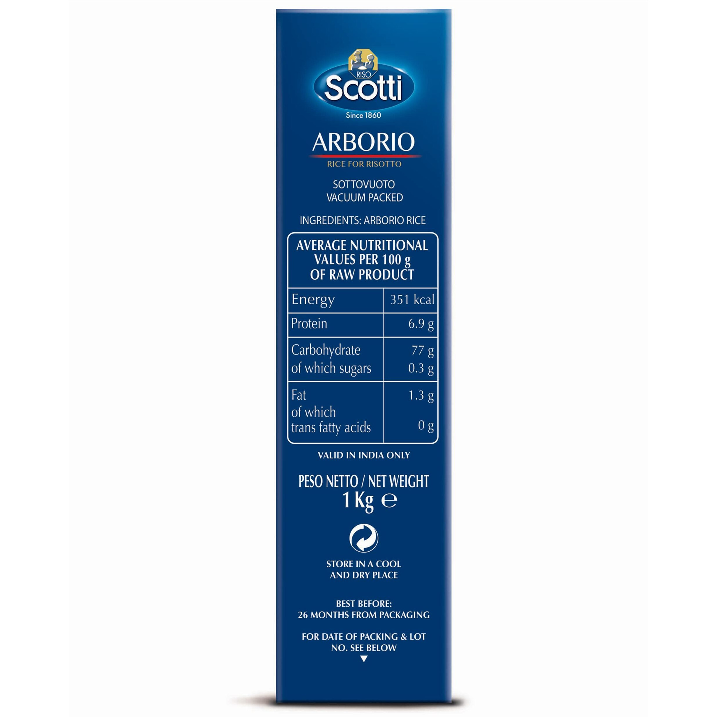 Riso Scotti Arborio Rice for Risotto, 1 Kg
