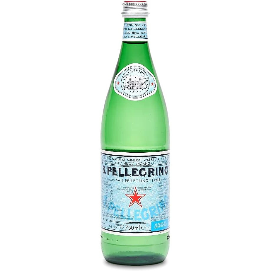 San Pellegrino Sparkling Natural Mineral Water Bottle, 2 x 750 ml