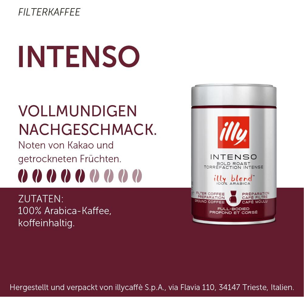 illy Dark Roast Ground Coffee (For Filter Coffee) - 250g