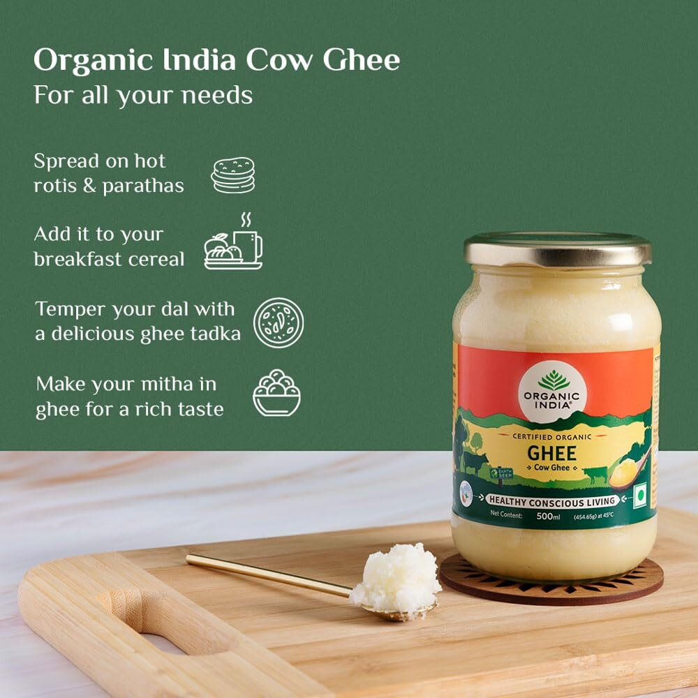 Organic India Pure Cow Ghee, 500 ML