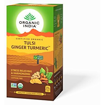 Organic India Tulsi Teas - 25 Tea Bags (Tulsi Ginger Turmeric)