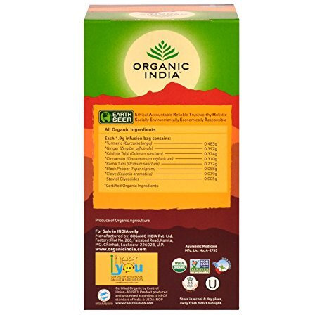 Organic India Tulsi Teas - 25 Tea Bags (Tulsi Ginger Turmeric)
