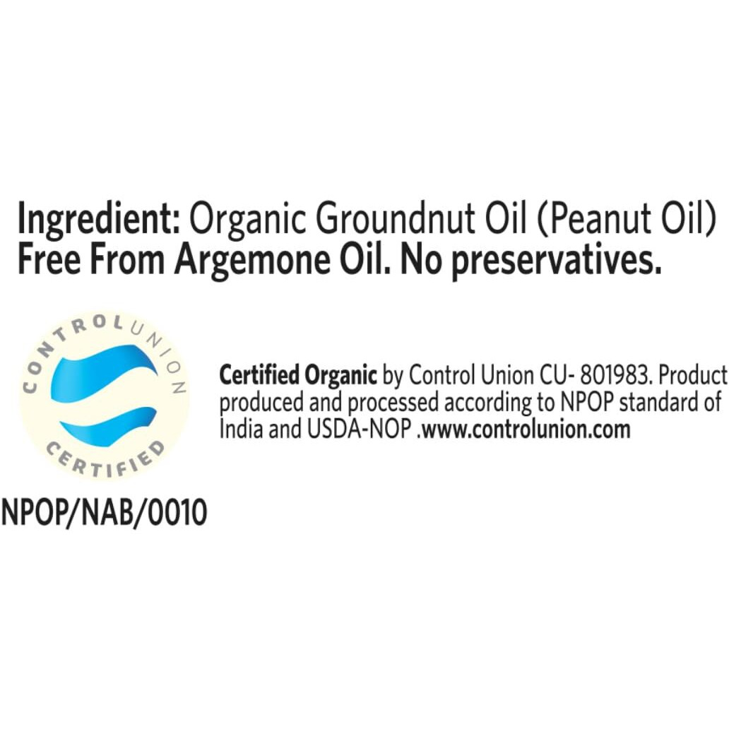 Organic India Organic Groundnut Oil - 1000 ml