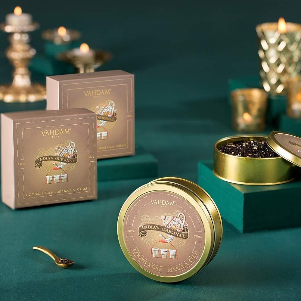 VAHDAM Original Masala Chai Tea Gift Set | 100% Natural Ingredients, Packed and Sourced in India | Tea Gift Pack, Festive Gift Pack, Luxury Gift for Any Occasion