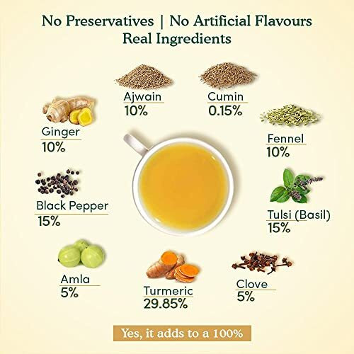 VAHDAM, Vedic Kadha Herbal Tea Bags (50 Count) Caffeine Free, Non-GMO, Gluten-Free | 100% Pure Herbal Tisane - Earthy & Savory | Whole Loose-Leaf Tea Bags | Resealable Ziplock Pouch