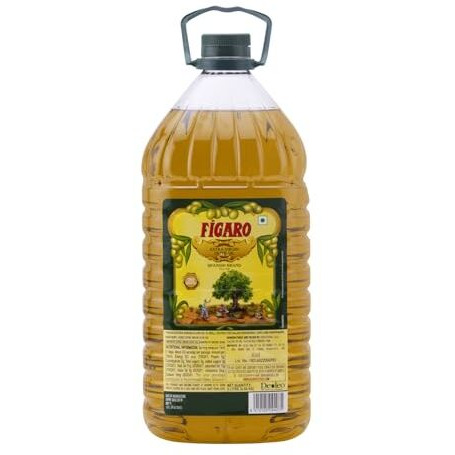 Figaro Extra Virgin Olive Oil- 100% Natural and Cold Extracted- Perfect for Salad, Paratha, Marinade- Imported from Spain- 5L Jar