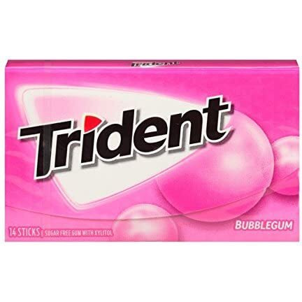 Trident Gum Sugar Free Gum Variety Pack, Bubblegum, Spermint, Original, Strawberry Twist, Watermelon Twis, Each Contain 14 Sticks Pack Of 5 (Collection Of Sugar Free Gum) (USA)