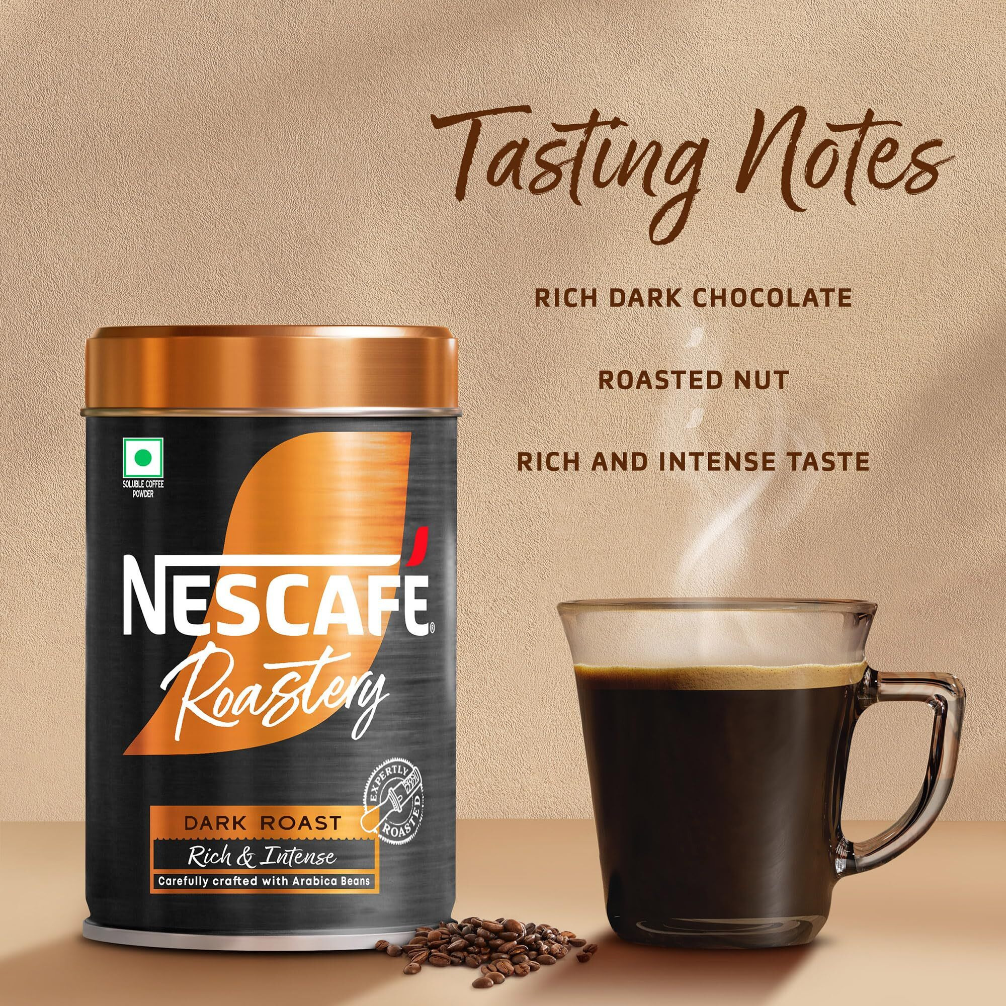 NESCAFE Roastery | Dark Roast | Crafted by Master Roasters | Elevate your coffee experience | Rich & Intense Taste | Premium Coffee | 95g Tin (New Launch)