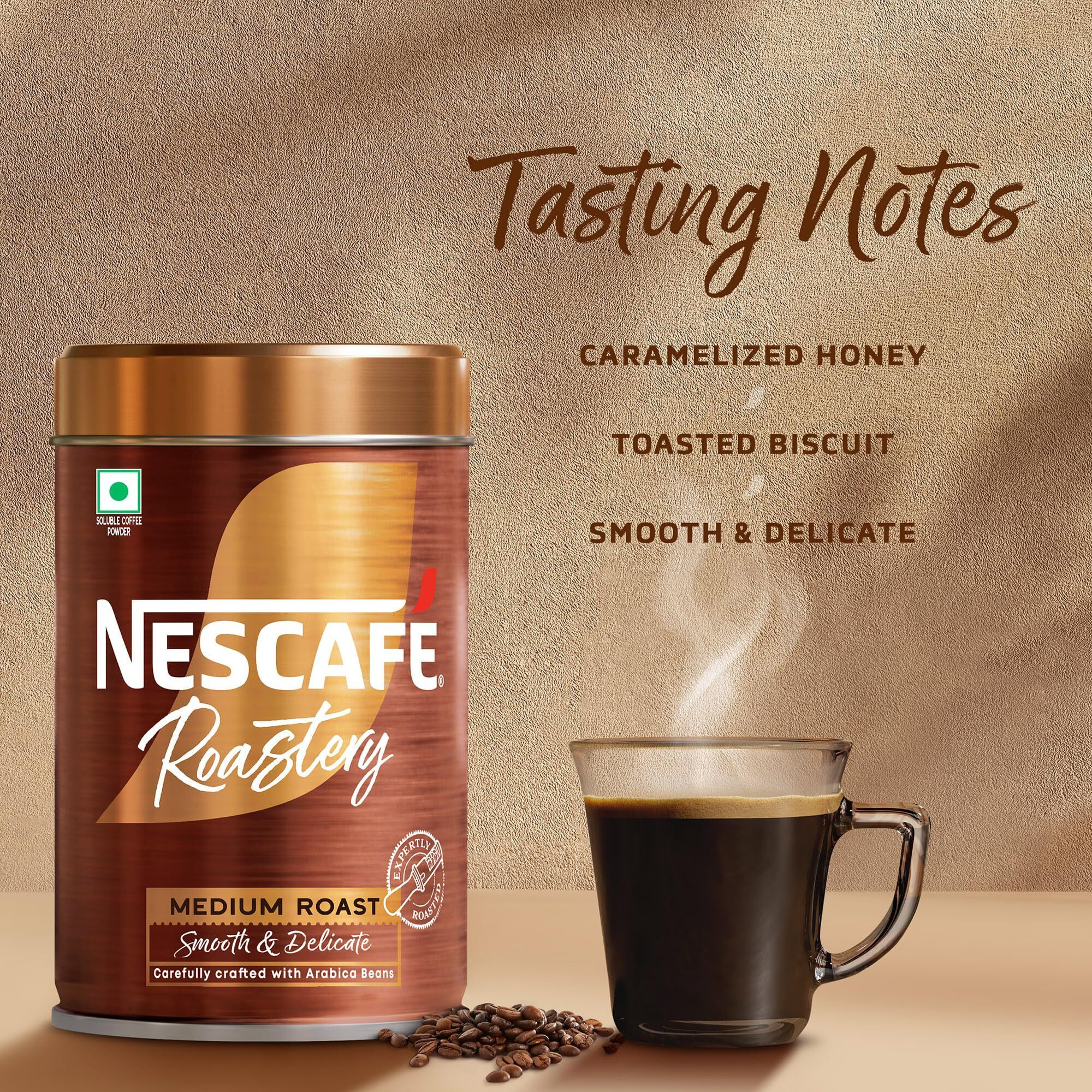 NESCAFE Roastery | Medium Roast | Crafted by Master Roasters | Elevate your coffee experience | Smooth & Delicate Taste | Premium Imported Coffee | 95g Tin (New Launch)