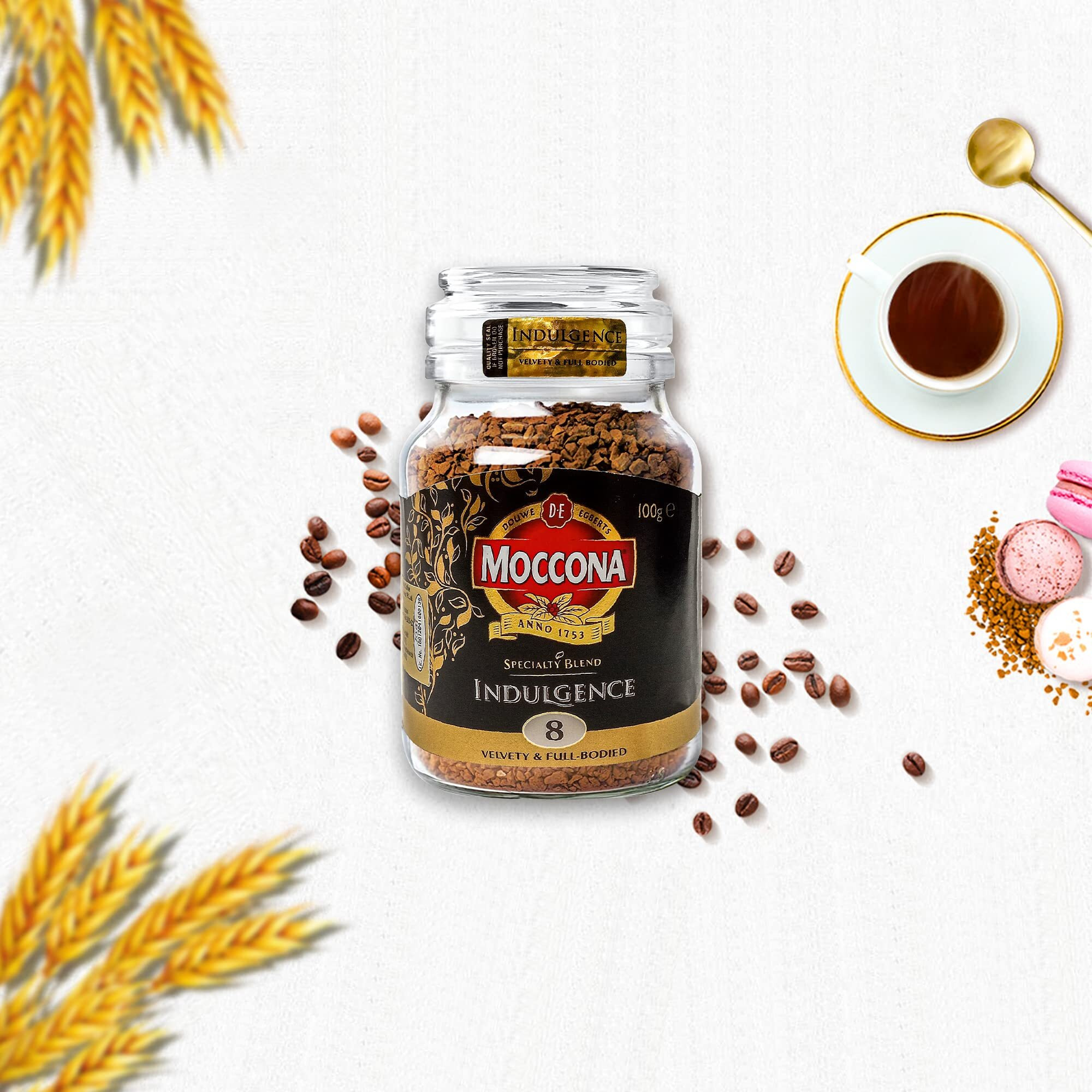 Moccona Premium Speciality Blend Indulgence Whole Bean Coffee Jar 100Gm