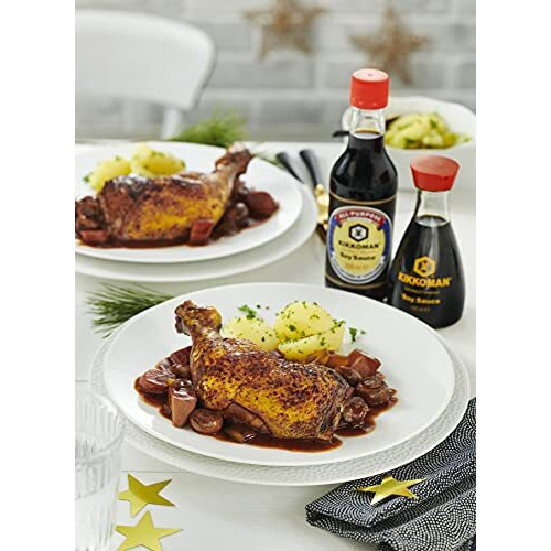 Kikkoman Naturally Brewed Soy Sauce,Blue & Brown,5721,0.25 Kilograms