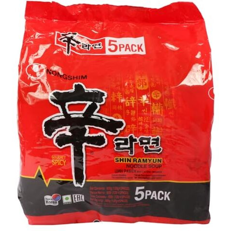 Nongshim Shin Ramyun Korean Style Spicy Noodle Soup Instant Noodles, 21.16 oz  600 g