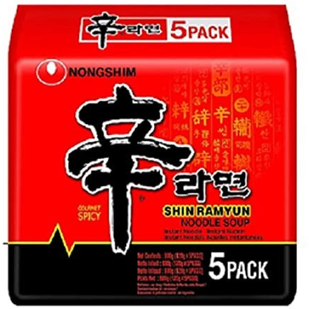 Nongshim Shin Ramyun Korean Style Spicy Noodle Soup Instant Noodles, 21.16 oz  600 g