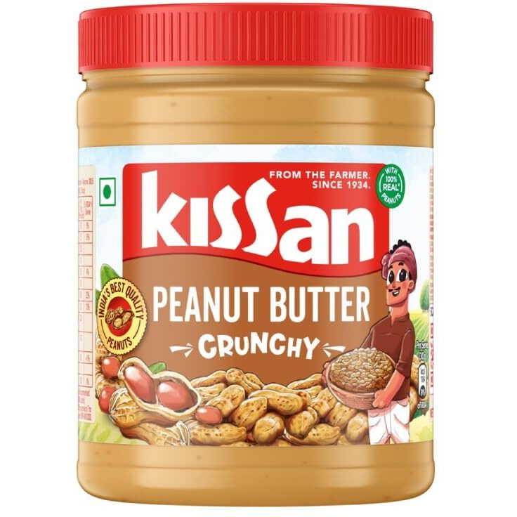 Kissan Crunchy Peanut Butter | High Protein | With Perfectly Roasted Peanuts | Naturally Gluten Free, 920 g