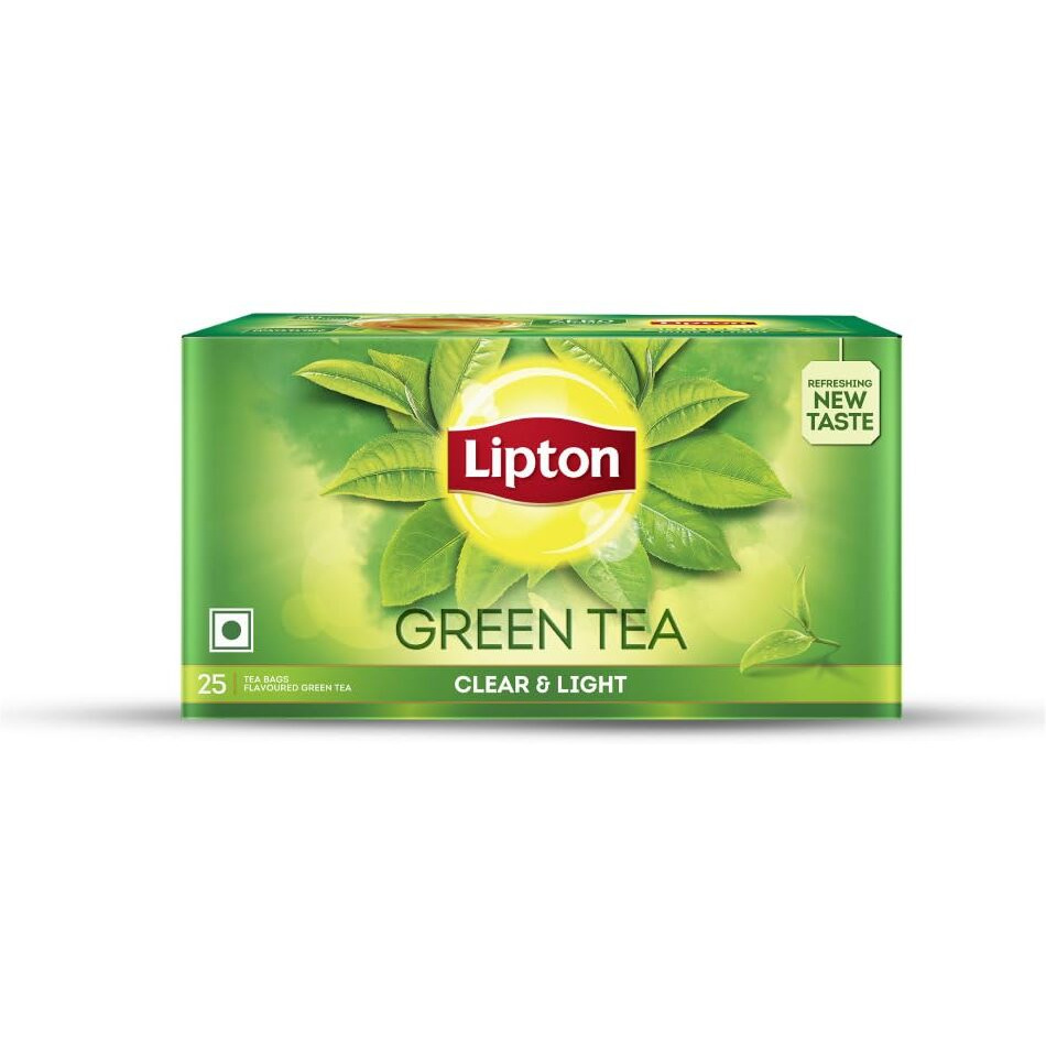 Lipton Clear & Light Green Tea Bags 25 Pcs, 1.3G Each, 32.5 Grams