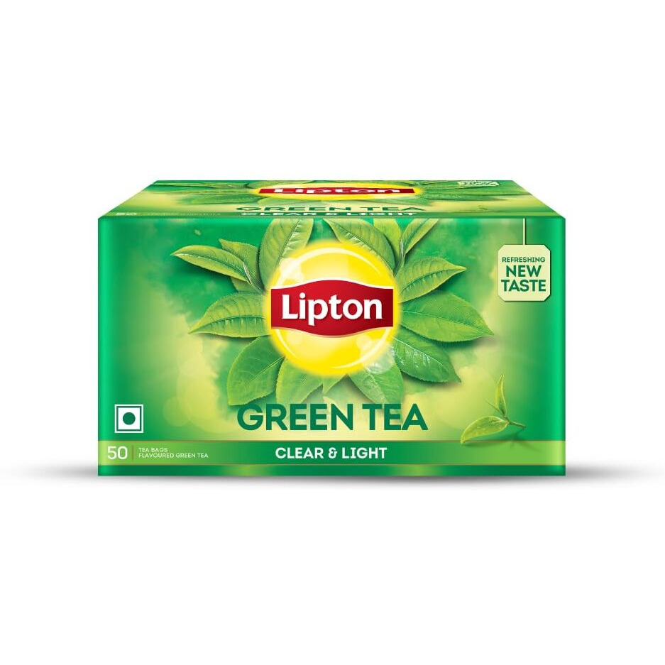 Lipton Clear & Light Green Tea Bags 50 Pcs, 65 grams