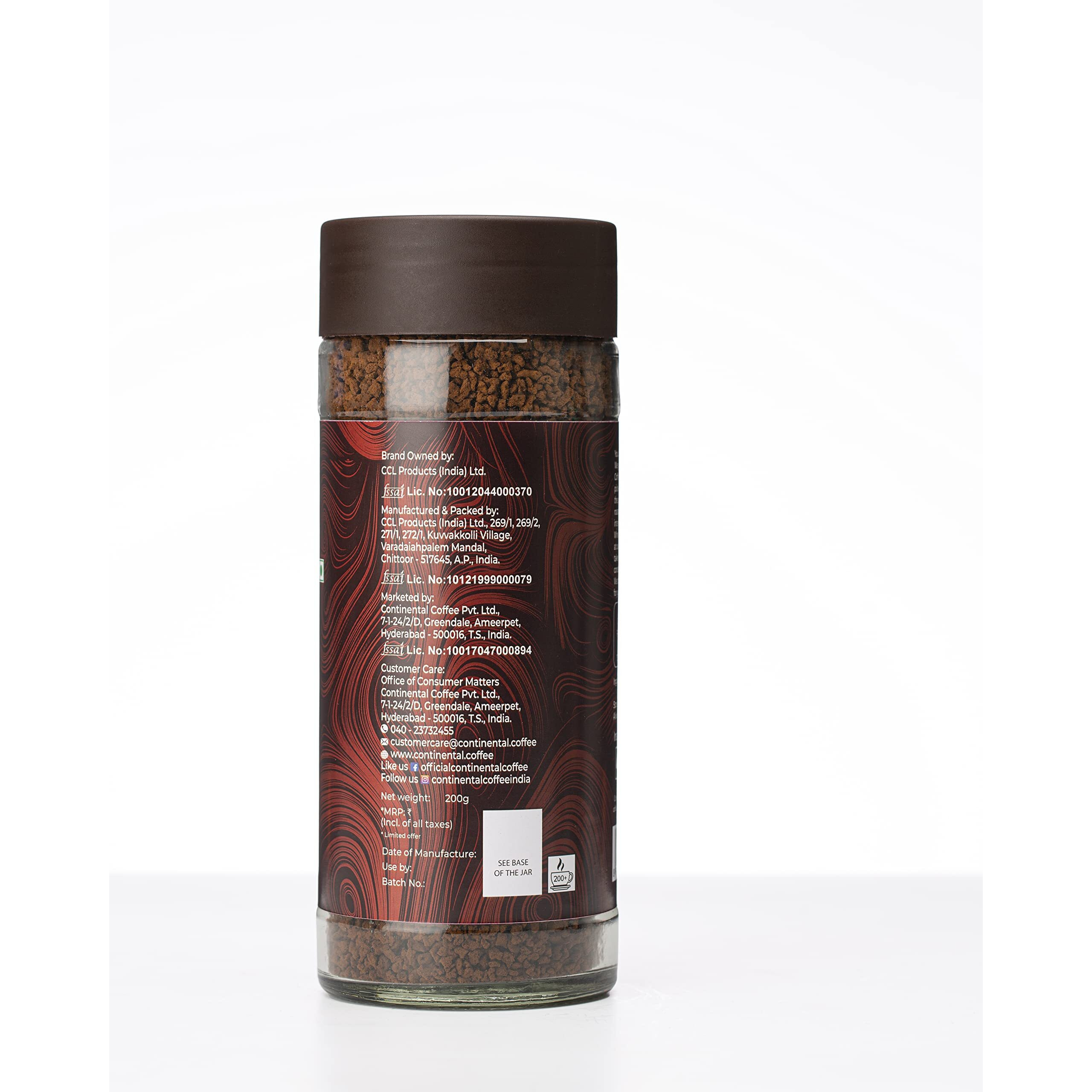 Continental Coffee XTRA Instant Coffee Powder Jar, 200gm