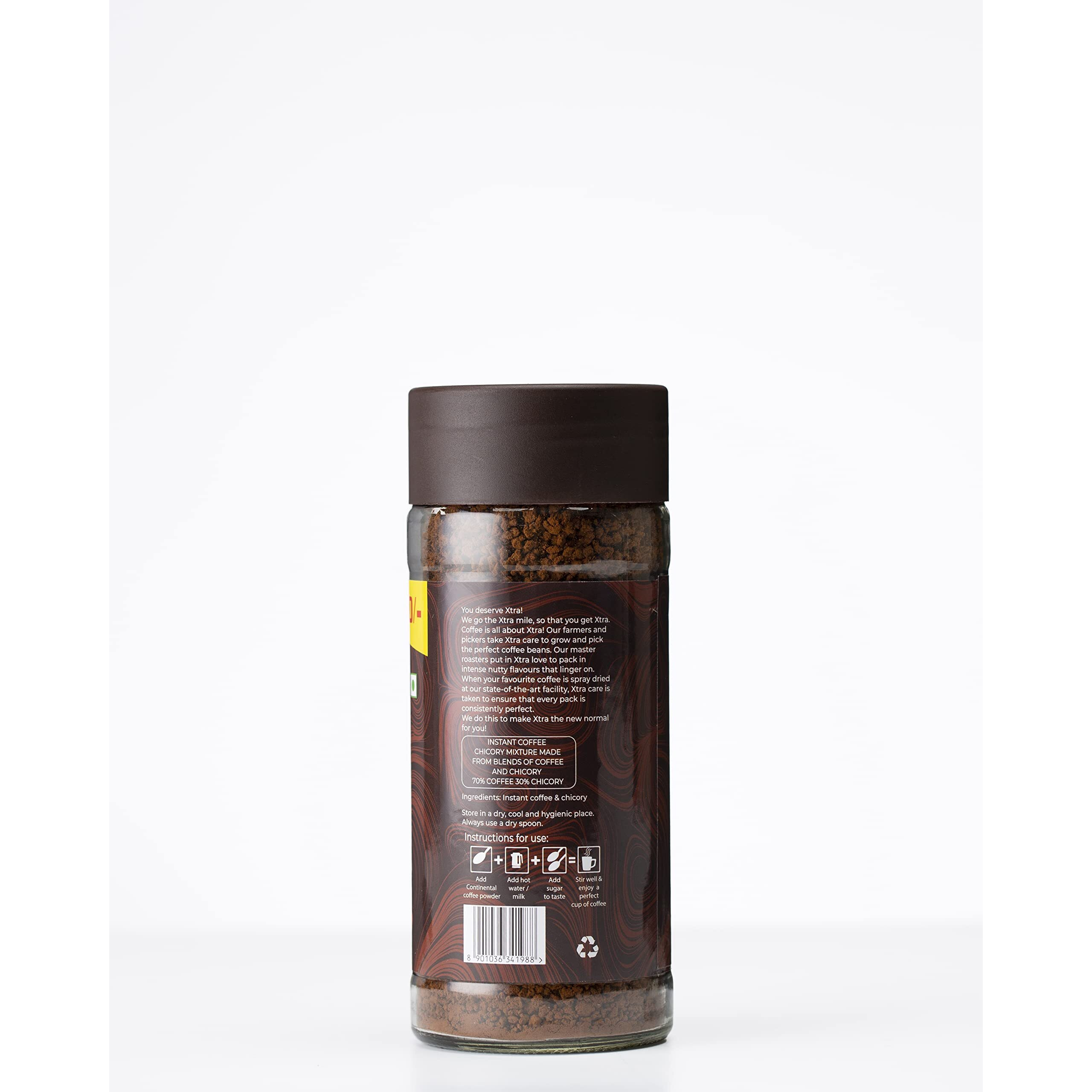 CONTINENTAL XTRA Coffee 100gm Jar | Strongest Instant Coffee Powder | Instant South Blend
